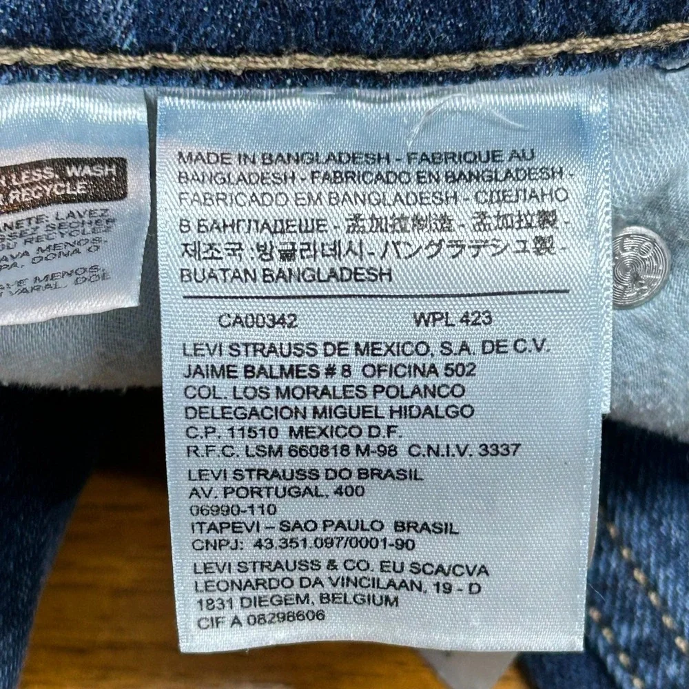 Levis 511 Slim Fit Jeans Mens 33x32 Dark Wash Blue Stretch Denim 04511-1150